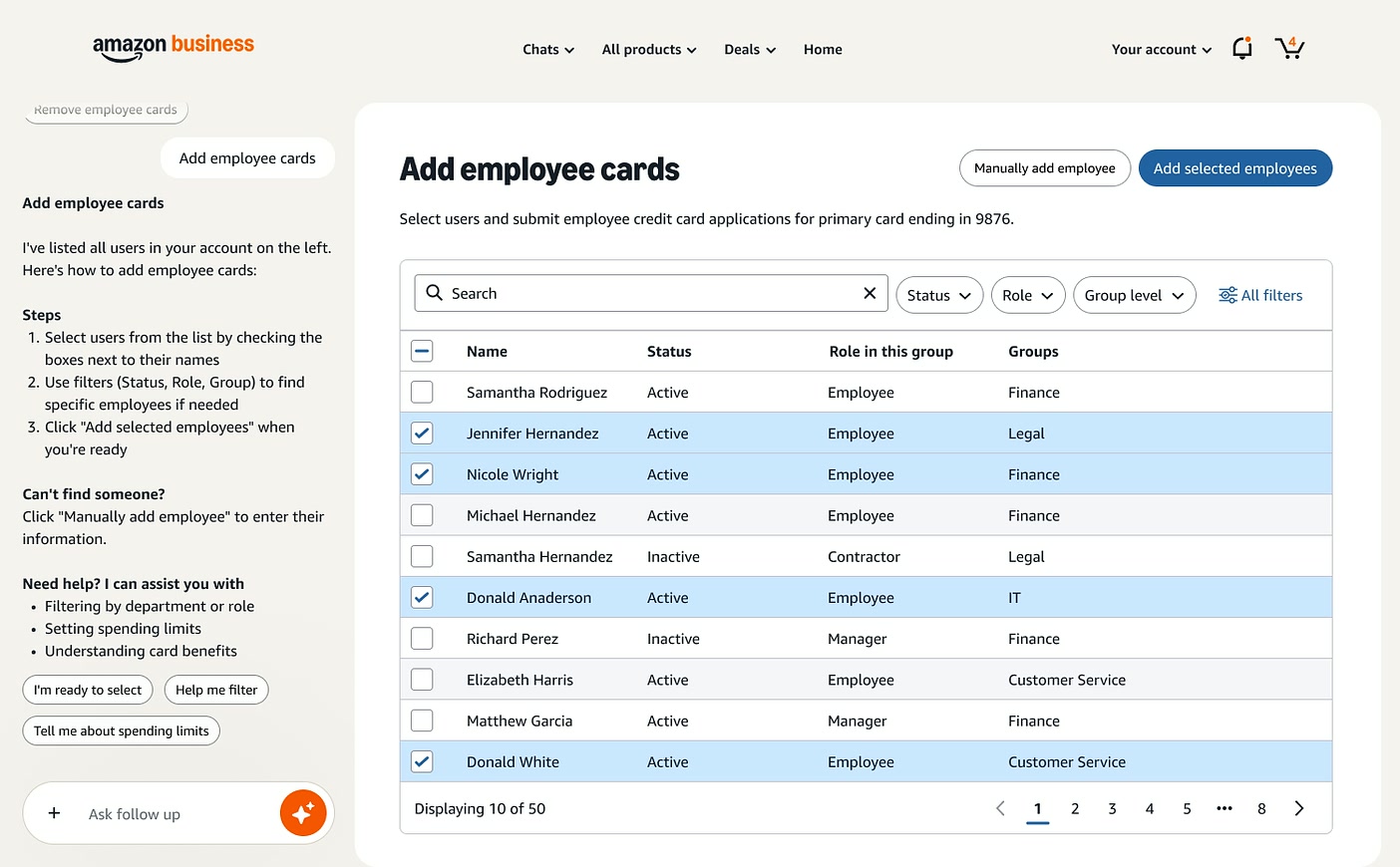 The proposed agentic AI pre-qualification flow for employee card applications